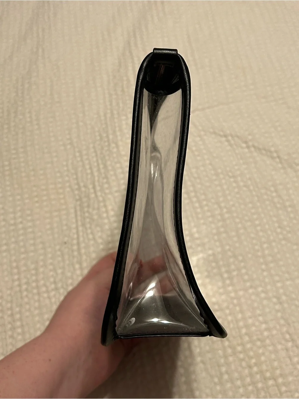 kate spade Clear Cosmetic Pouch with Black Trim Accents